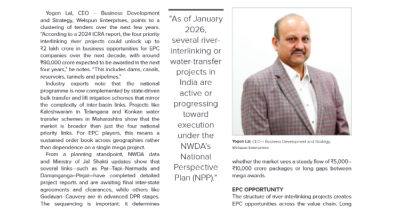 River Interlinking to unlock INR 2 lakh crore+ business opportunities - Yogen Lal, CEO - Business Development at Construction World